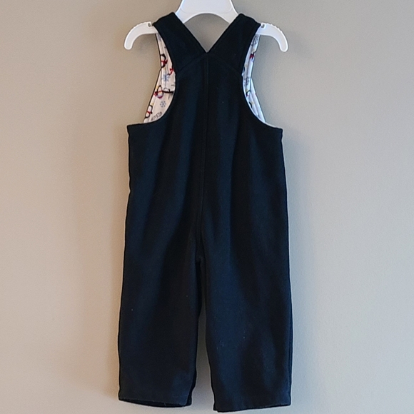 Soft fleece black overalls - Picture 2 of 4